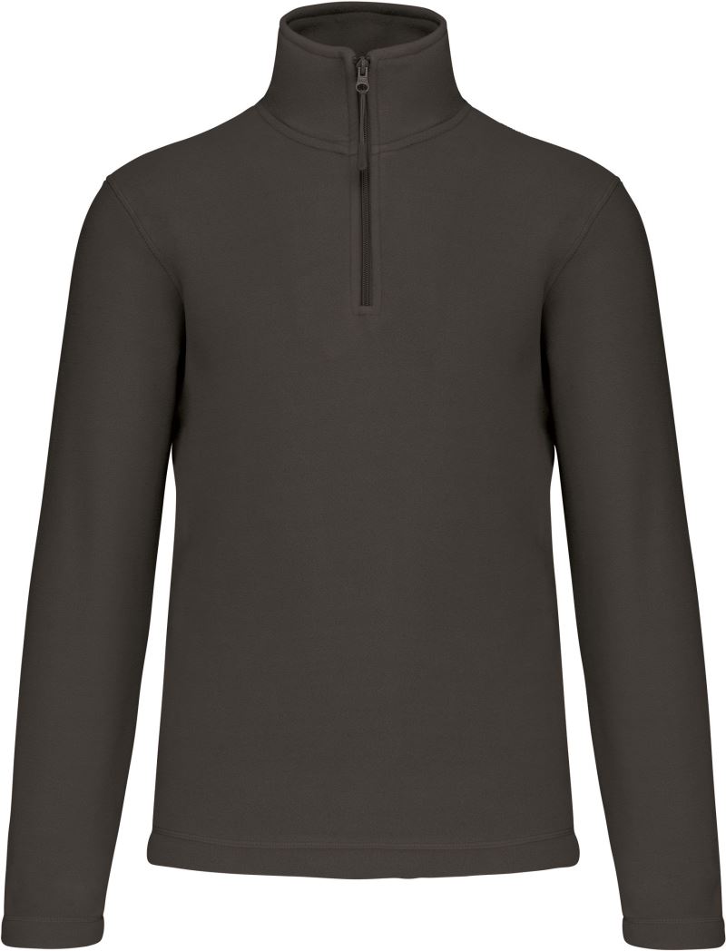 Mikrofleecová mikina s 1/4 zipem "Enzo" - dark grey