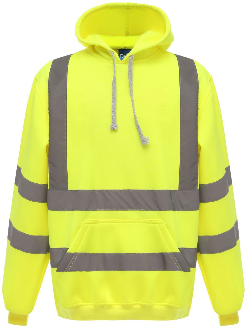 Hi-Vis mikina s kapucí - hi vis yellow
