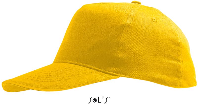 Levně Dětská 5 panelová kšiltovka - gold