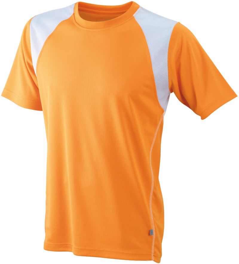 Levně Pánské běžecké tričko - orange/white