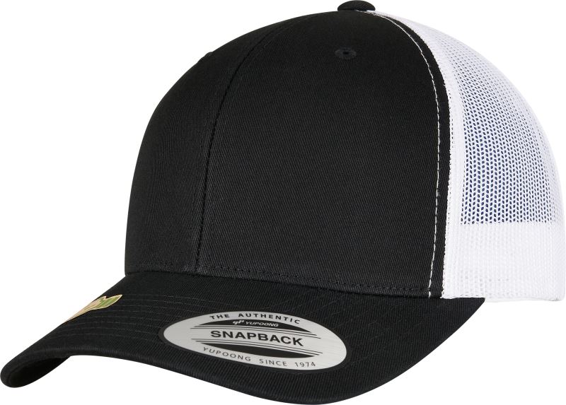 6 panelová Trucker kšiltovka "Recycled" - black/white