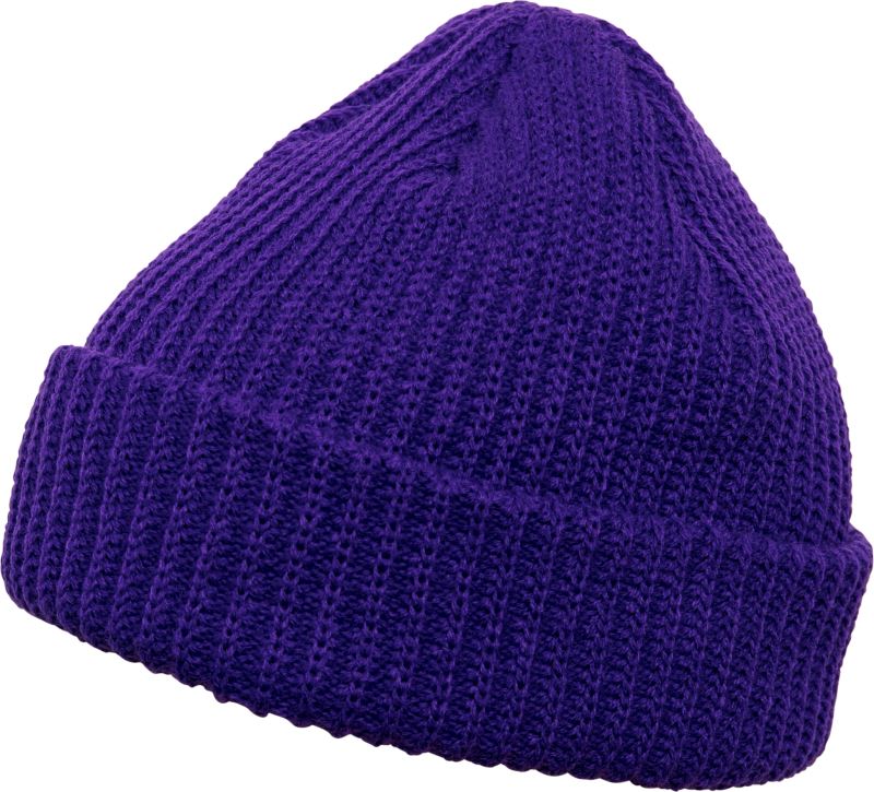 Levně Žebrovaná pletená čepice - purple