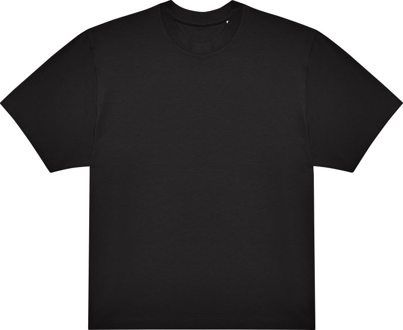 Oversize tričko z těžké bavlny - black