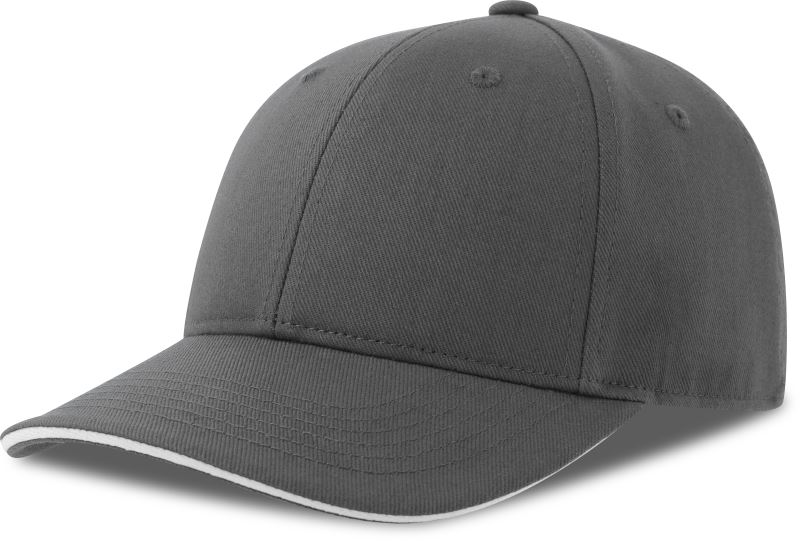 Levně 6 panelová baseballová kšiltovka - dark grey/white