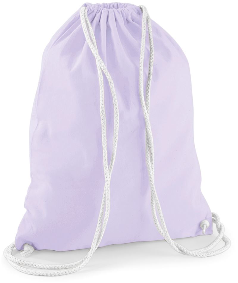 Levně Bavlněný vak na záda - lavender/white