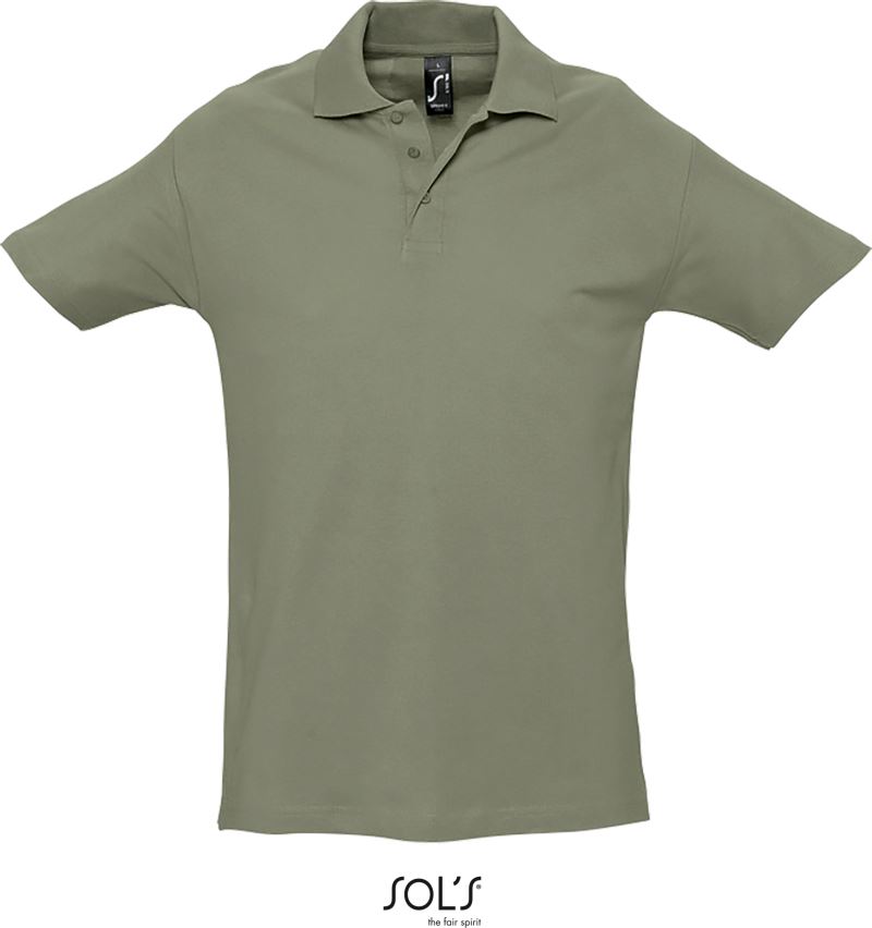 Levně Piqué polo - khaki