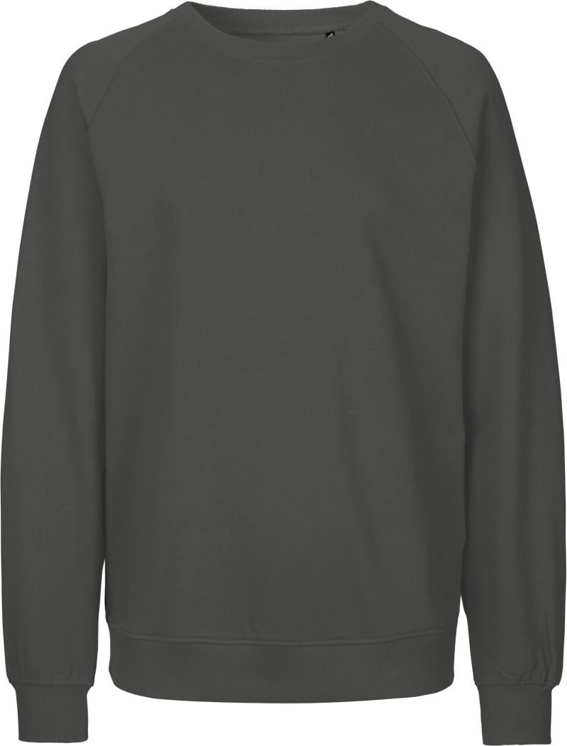 Levně Unisex raglánová mikina z bio bavlny - charcoal