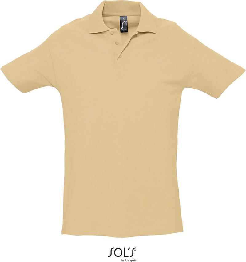 Levně Piqué polo - sand