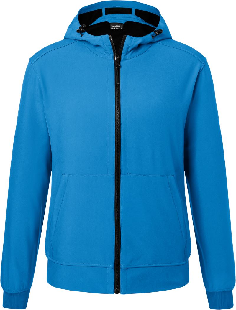 Levně Pánská 2-vrstvá softshellová bunda s kapucí - blue/black