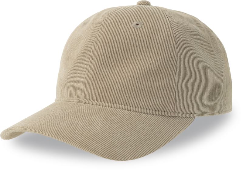 Levně 6 panelová manšestrová kšiltovka - stone