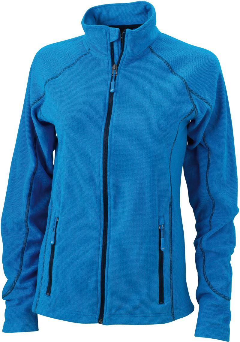 Levně Dámská strukturovaná fleecová bunda - aqua/navy
