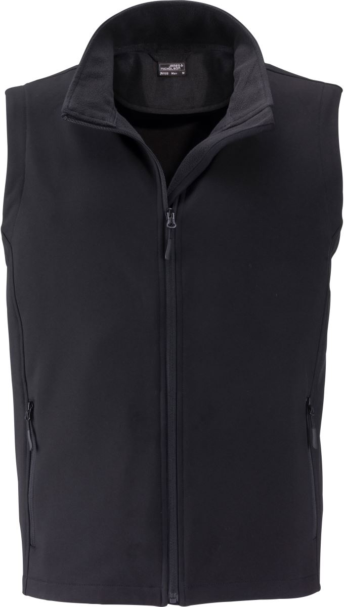 Levně Pánská 2-vrstvá promo softshellová vesta - black/black