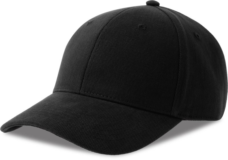 6 panelová kšiltovka z těžké bavlny - black