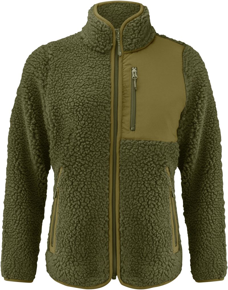 Levně Dámská fleecová bunda Sherpa "Two-Tone" - moss green