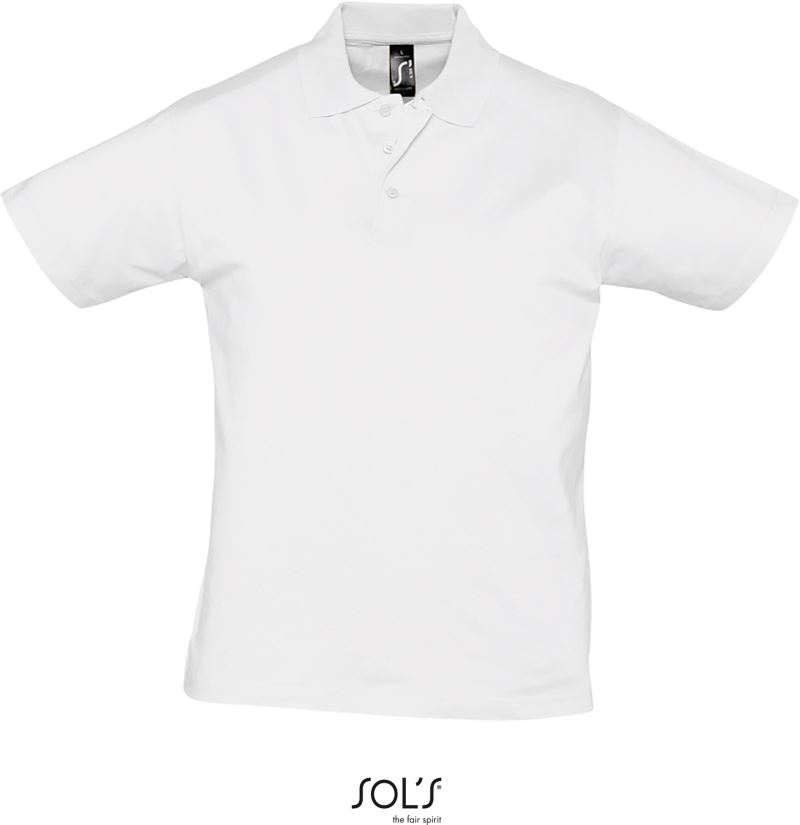 Levně Pánské žerzejové polo - white