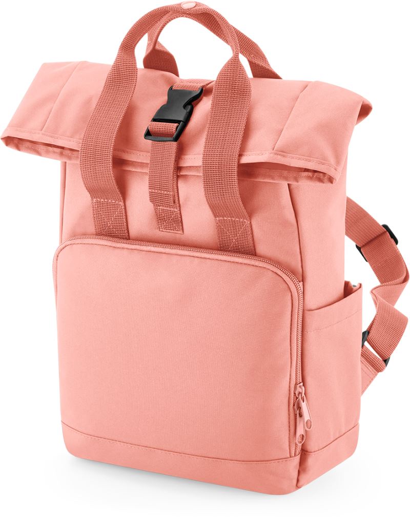 Mini rolovací batoh s dvojitým držadlem - blush pink