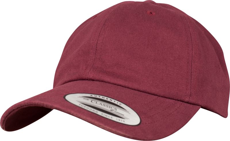 Levně 6 panelová kšiltovka "Peached" - maroon
