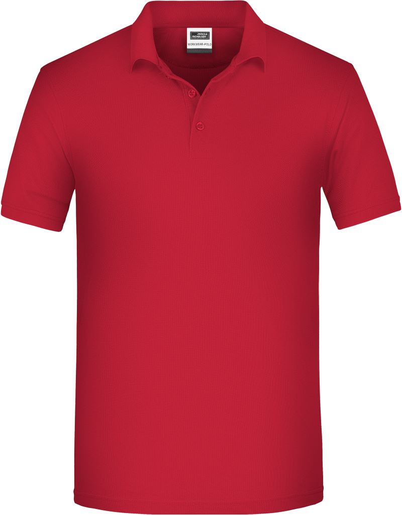 Levně Pánské pracovní bio piqué polo - red
