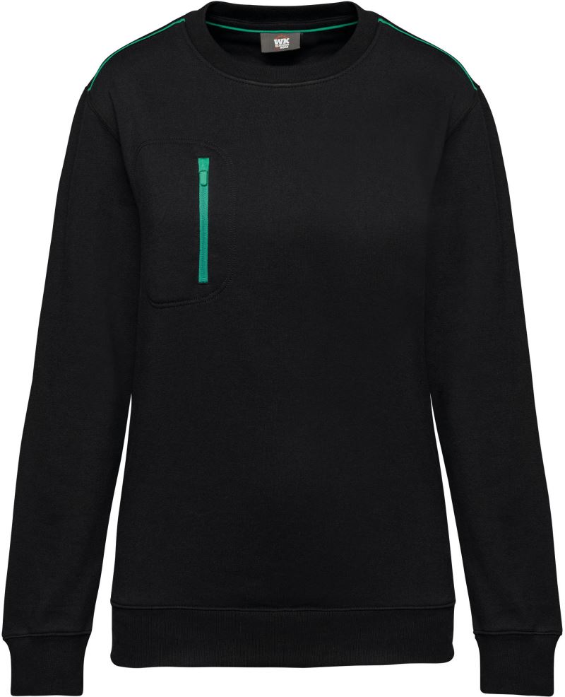 Levně Pracovní mikina "Day-to-Day" - black/kelly green