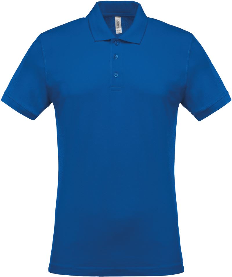 Levně Pánské piqué polo - light royal blue