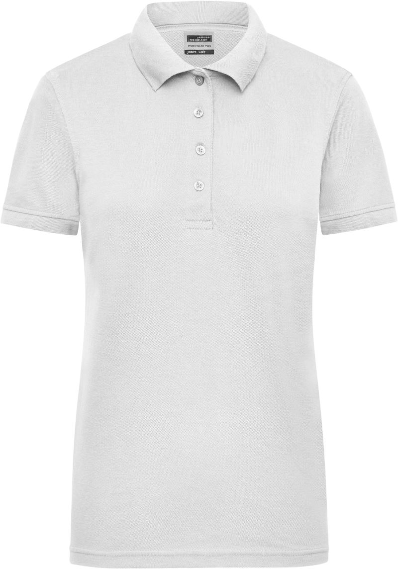 Levně Dámské pracovní piqué polo - white