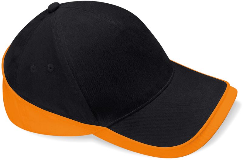Levně 5 panelová týmová závodní kšiltovka - black/orange