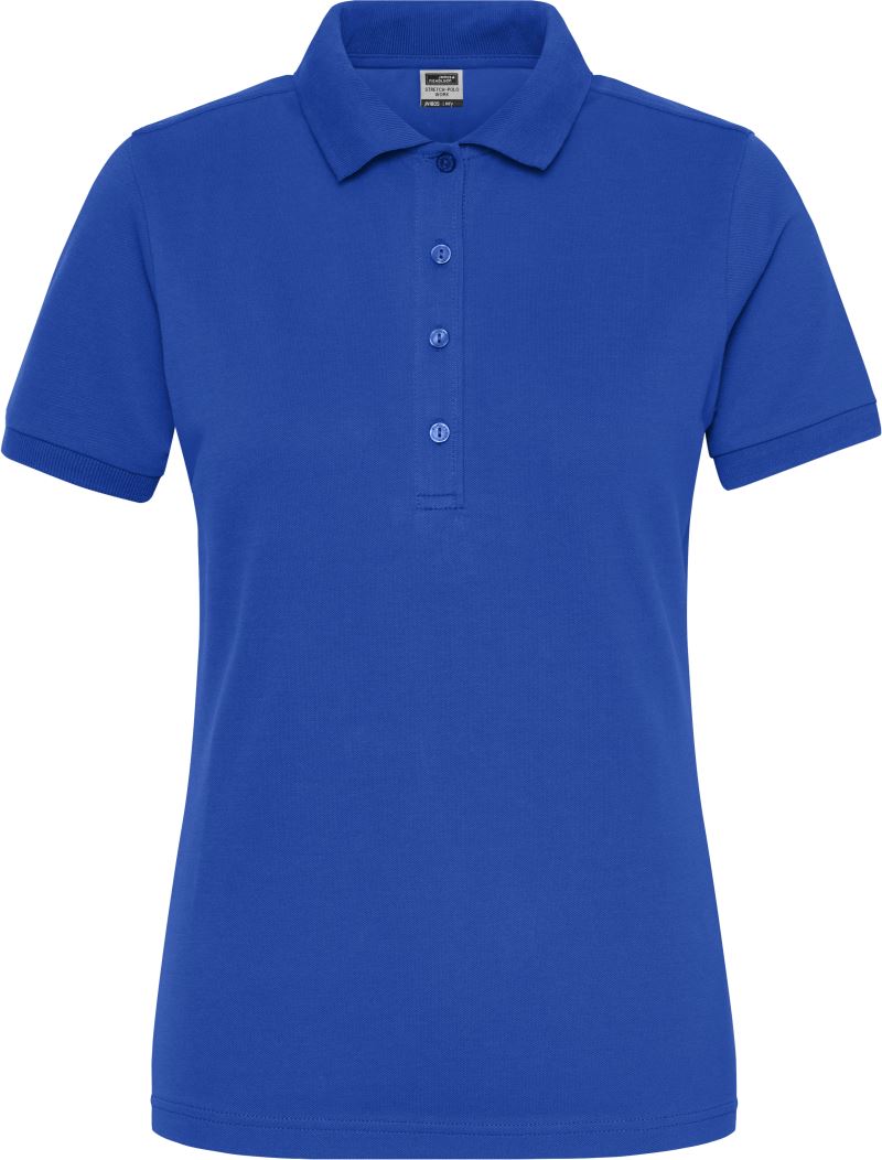 Levně Dámské pracovní elast. polo z bio bavlny - Solid - royal