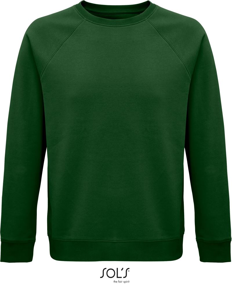 Levně Unisex raglánová mikina z bio bavlny - bottle green