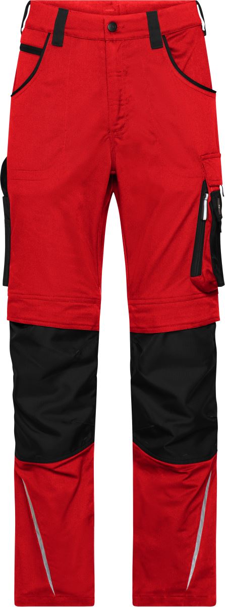 Levně Pracovní kalhoty "Modern Style" - Strong - red/black