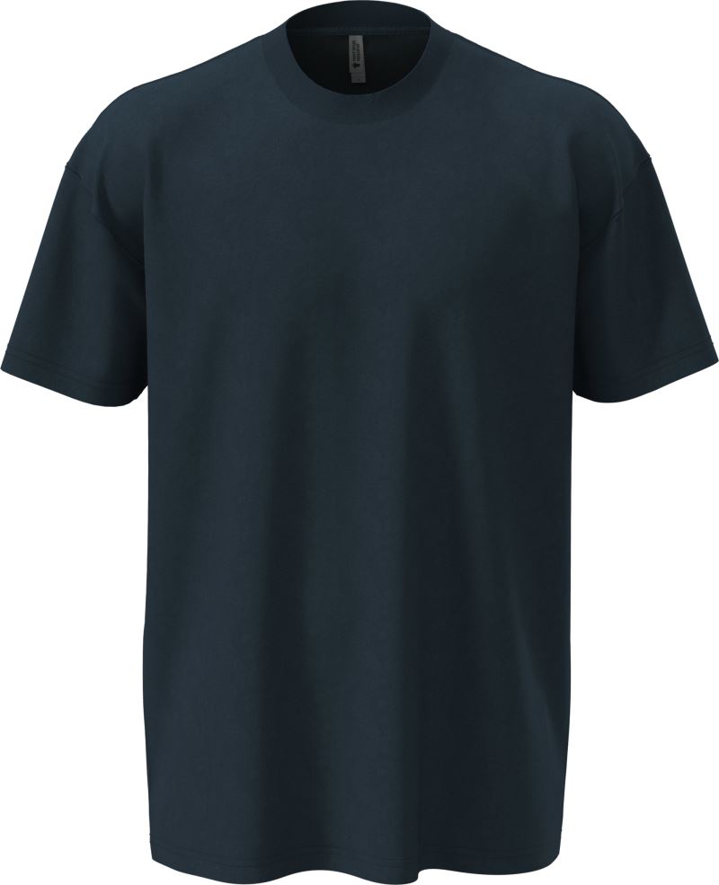 Levně Těžké oversize unisex tričko - midnight navy