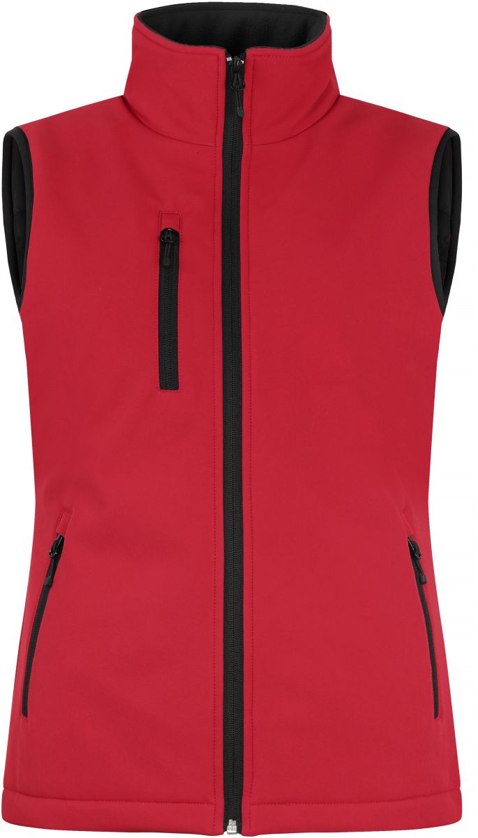 Levně Dámská zateplená softshellová vesta - red