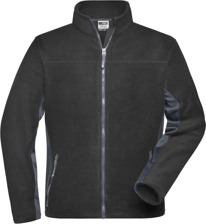 Levně Pánská pracovní mikrofleecová bunda - Strong - black/carbon