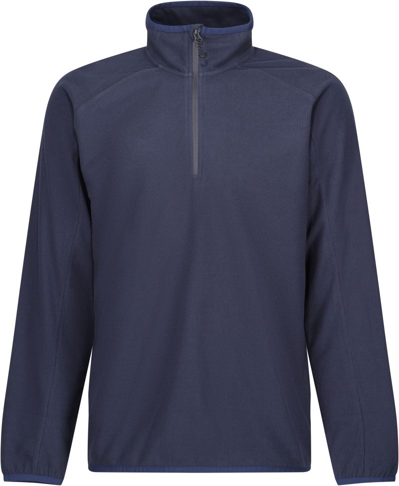 Fleecová mikina structure s 1/4 zipem "Navigate" - navy/seal grey