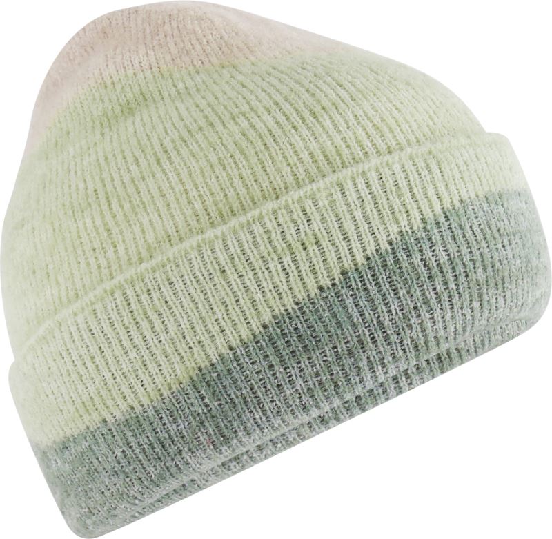 Levně Pletená čepice "Soft Wave" - almond/pistachio/dusty green