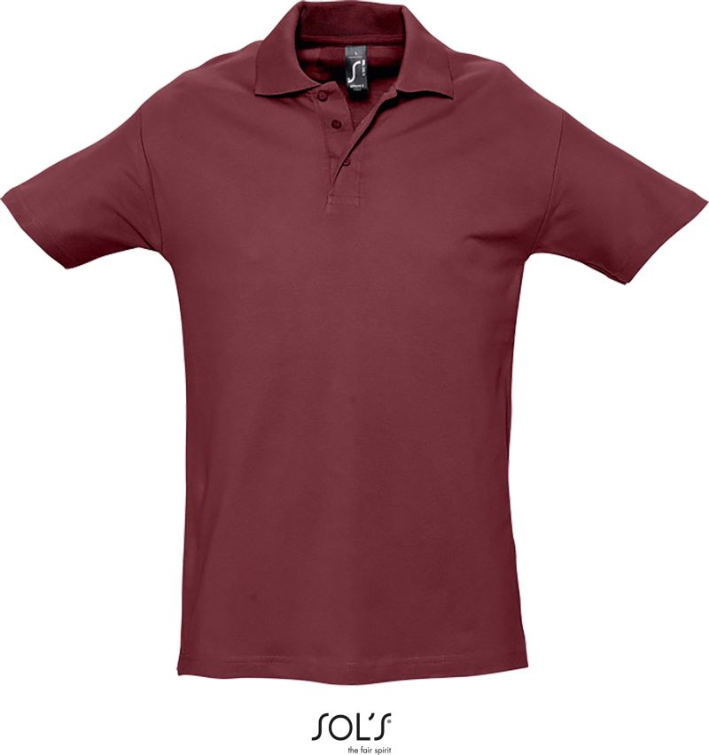 Levně Piqué polo - burgundy