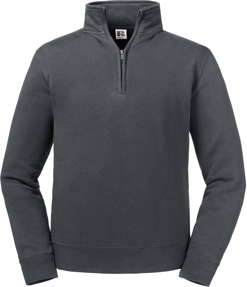 Levně Mikina s 1/4 zipem "Authentic" - convoy grey