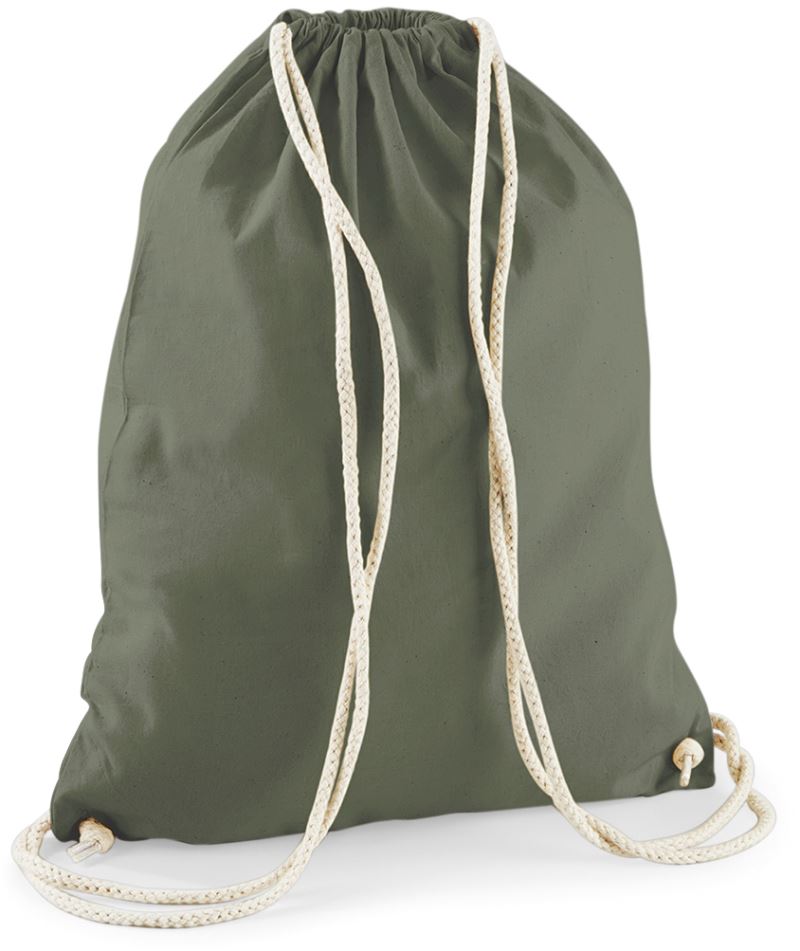 Levně Bavlněný vak na záda - olive green
