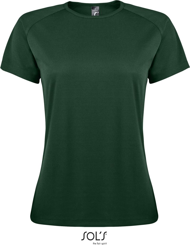 Levně Dámské raglánové sportovní tričko - forest green