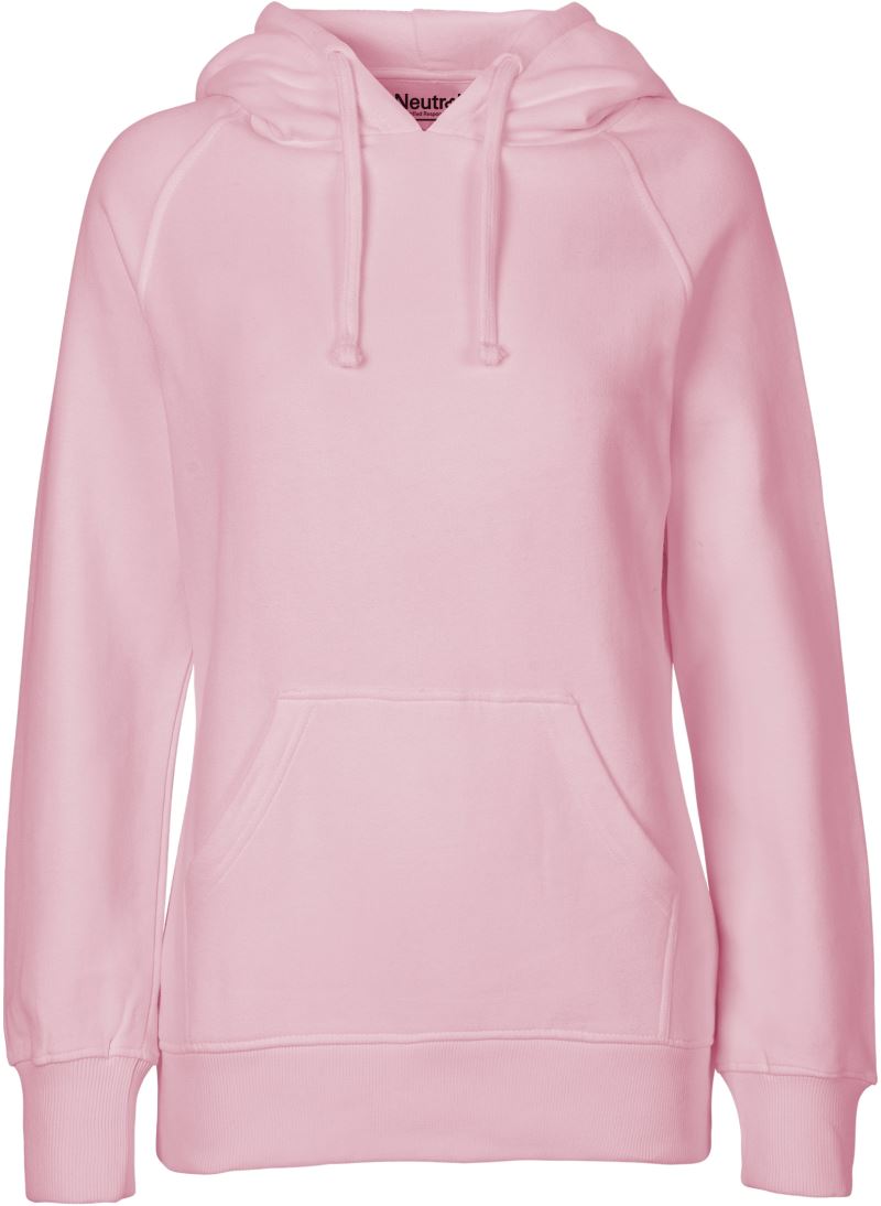 Levně Dámská mikina s kapucí z bio bavlny - light pink