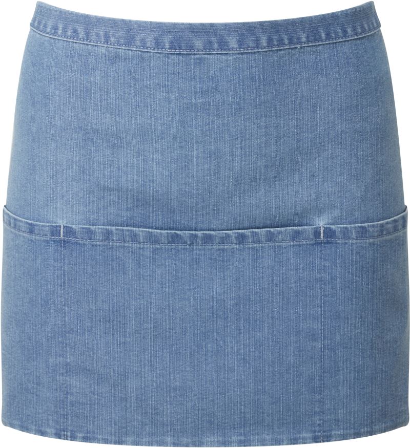 Levně Krátká zástěra do pasu s kapsou "Colours" - blue denim