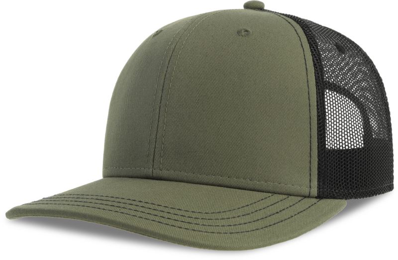 Levně 6 panelová Trucker kšiltovka - olive/black