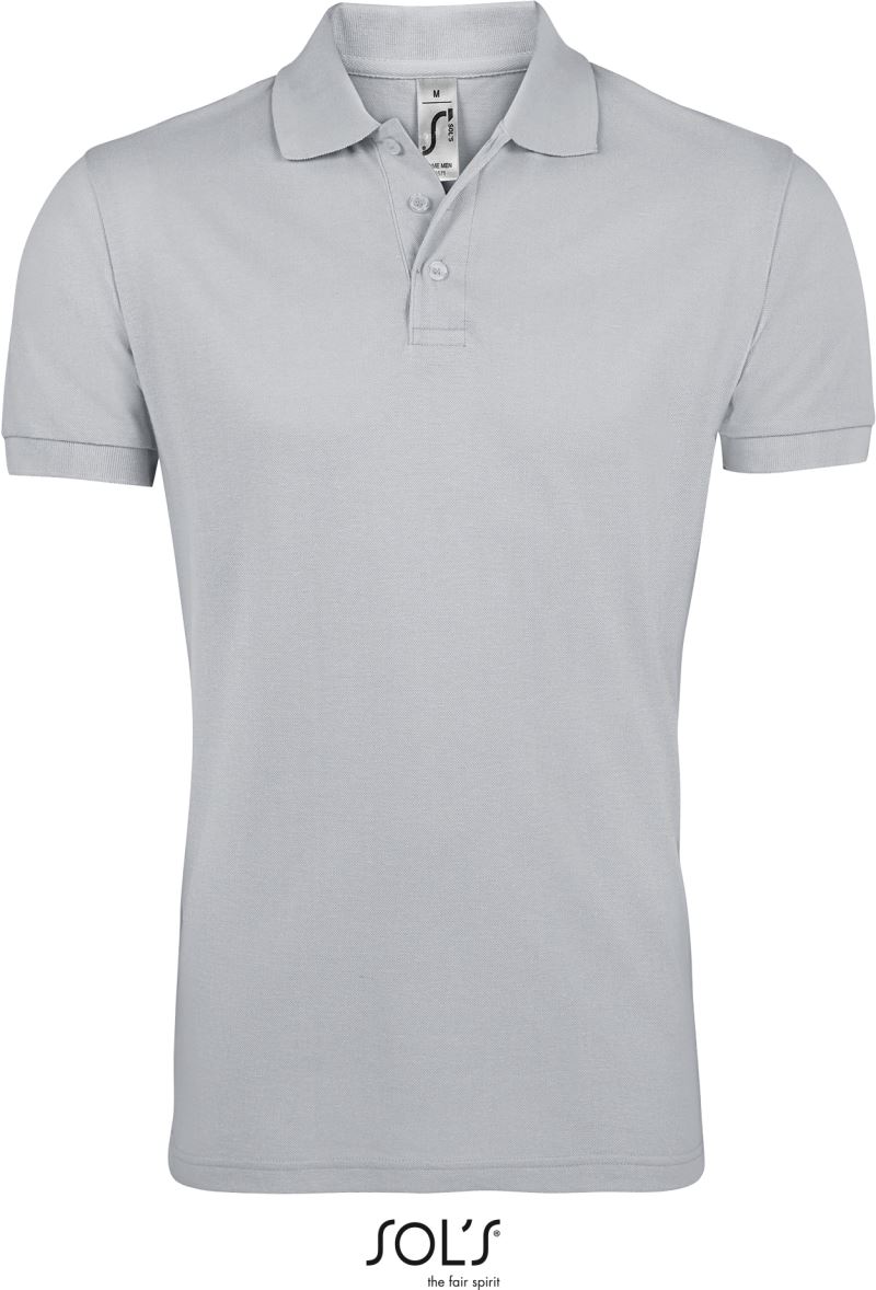 Levně Pánské piqué polo z těžké bavlny - pure grey