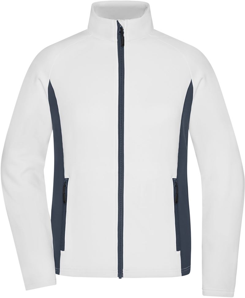 Levně Dámská strečová fleecová bunda - white/carbon