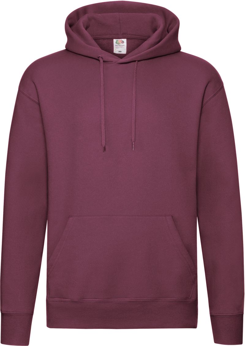 Levně Pánská mikina s kapucí - burgundy