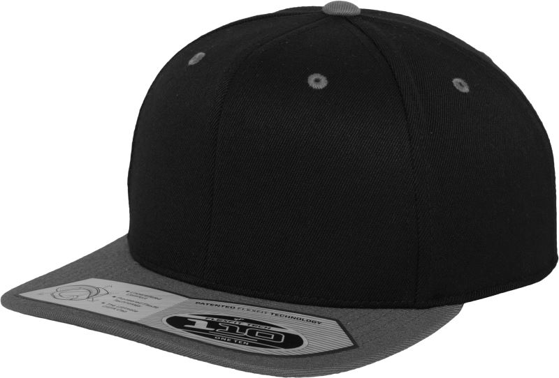 Levně 6 panelová kšiltovka "Fitted Snapback" - black/grey