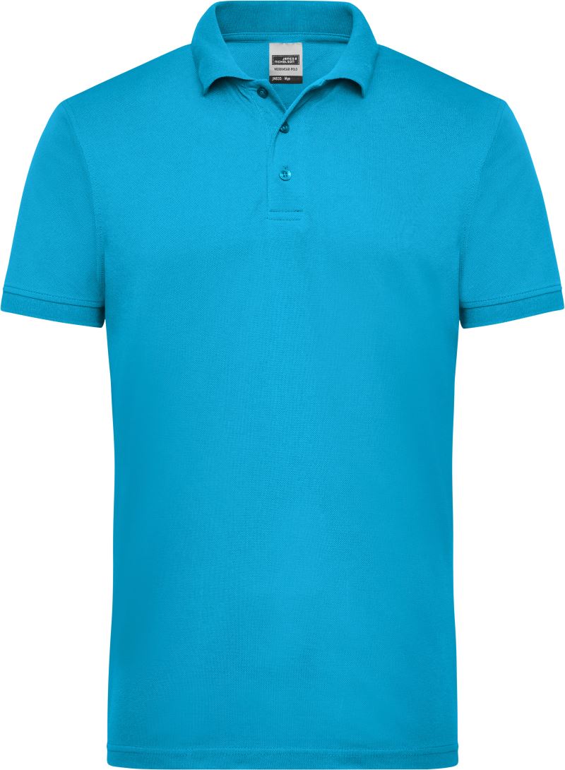 Levně Pánské pracovní piqué polo - turquoise