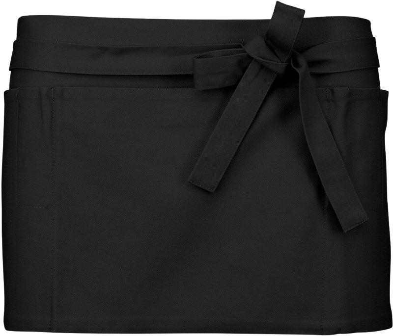 Levně Barová zástěra krátká - black