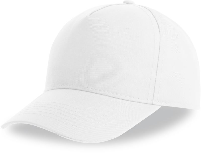 5 panelová baseballová kšiltovka - white