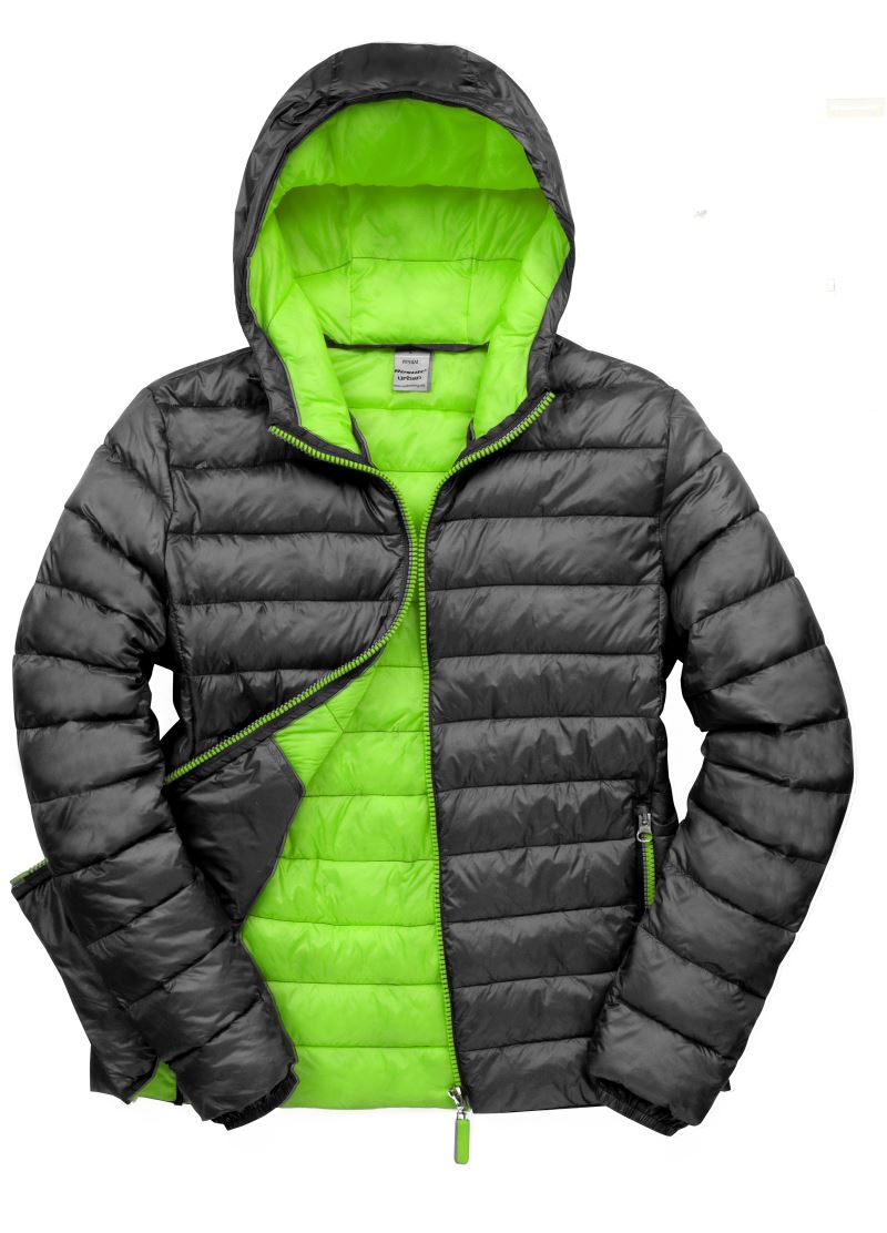 Levně Pánská prošívaná bunda "SnowBird" - black/lime