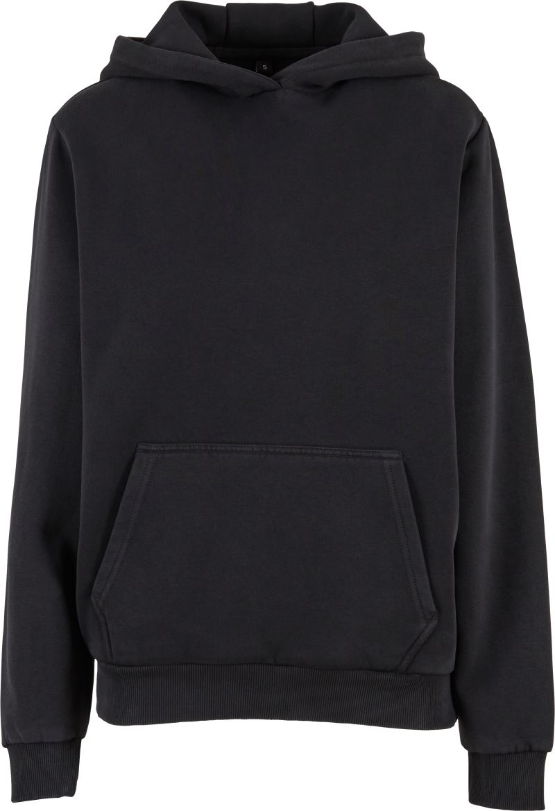 Levně Dámská oversize mikina s kapucí "Stonewash" - black